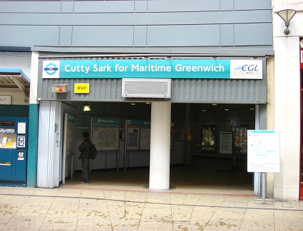 Cutty Sark for Maritime Greenwich Train Station, London